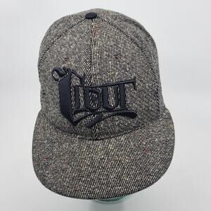 Clout tweed brown fitted hat cap size 56.8  / 7 1/8